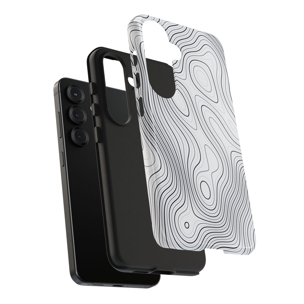 Lunar White Topo Phone Case – Tough Drop Protection iPhone & Samsung