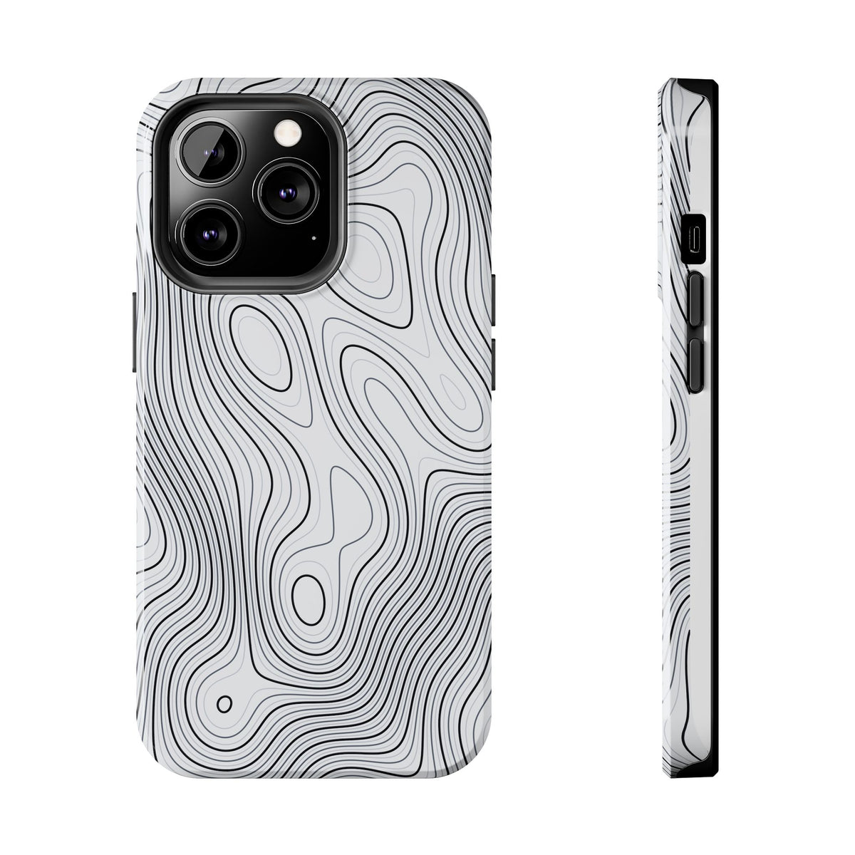 Lunar White Topo Phone Case – Tough Drop Protection iPhone & Samsung