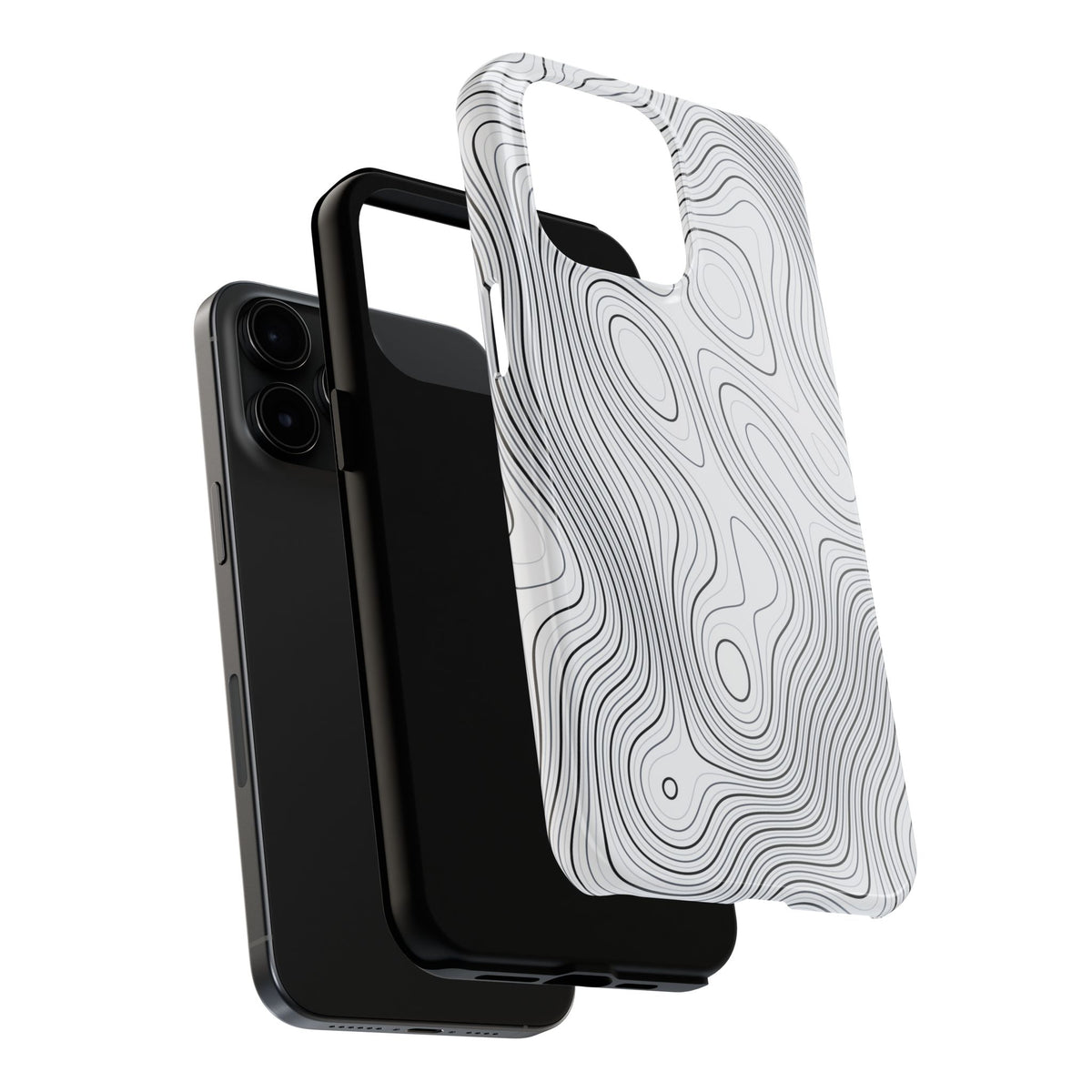Lunar White Topo Phone Case – Tough Drop Protection iPhone & Samsung