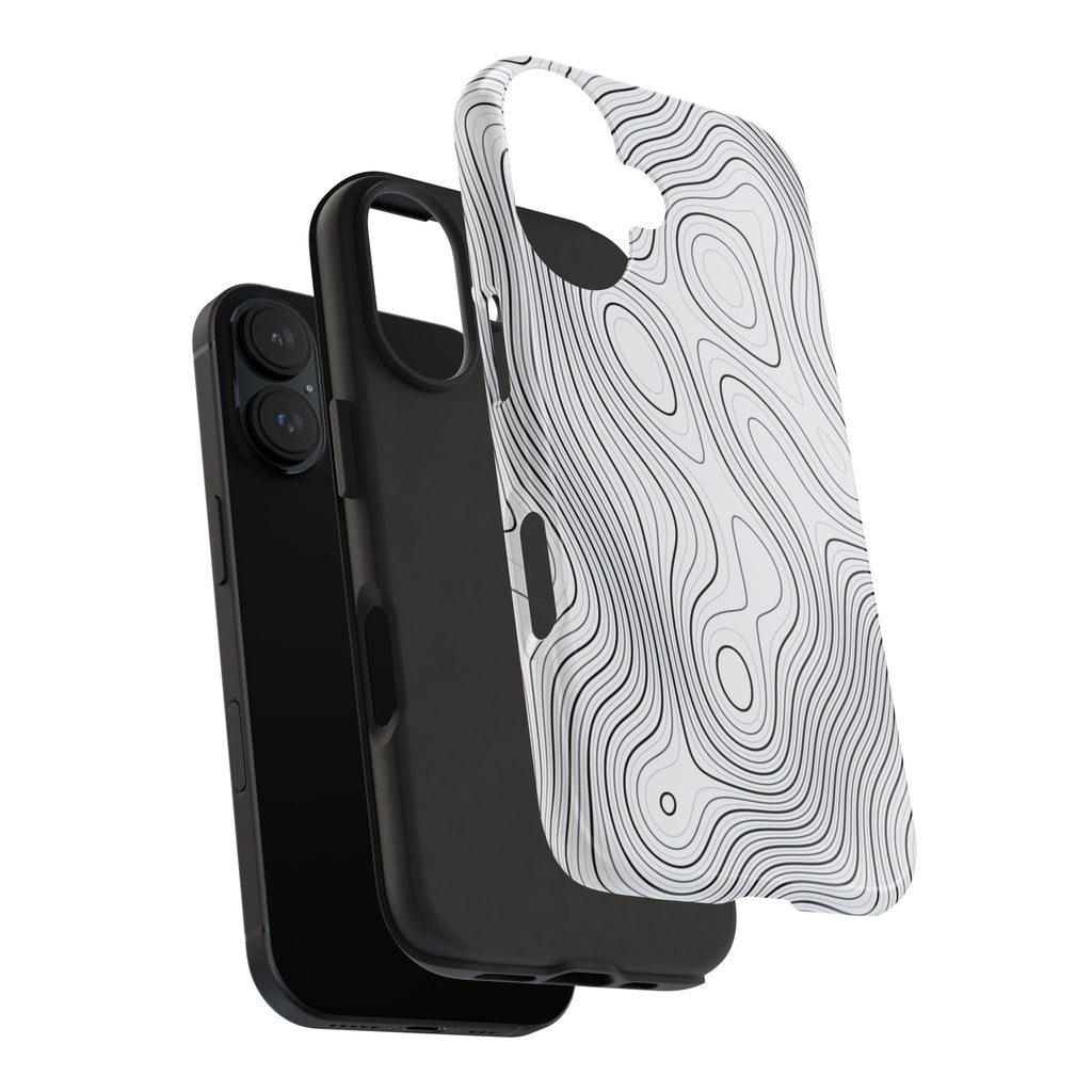 Lunar White Topo Phone Case – Tough Drop Protection iPhone & Samsung