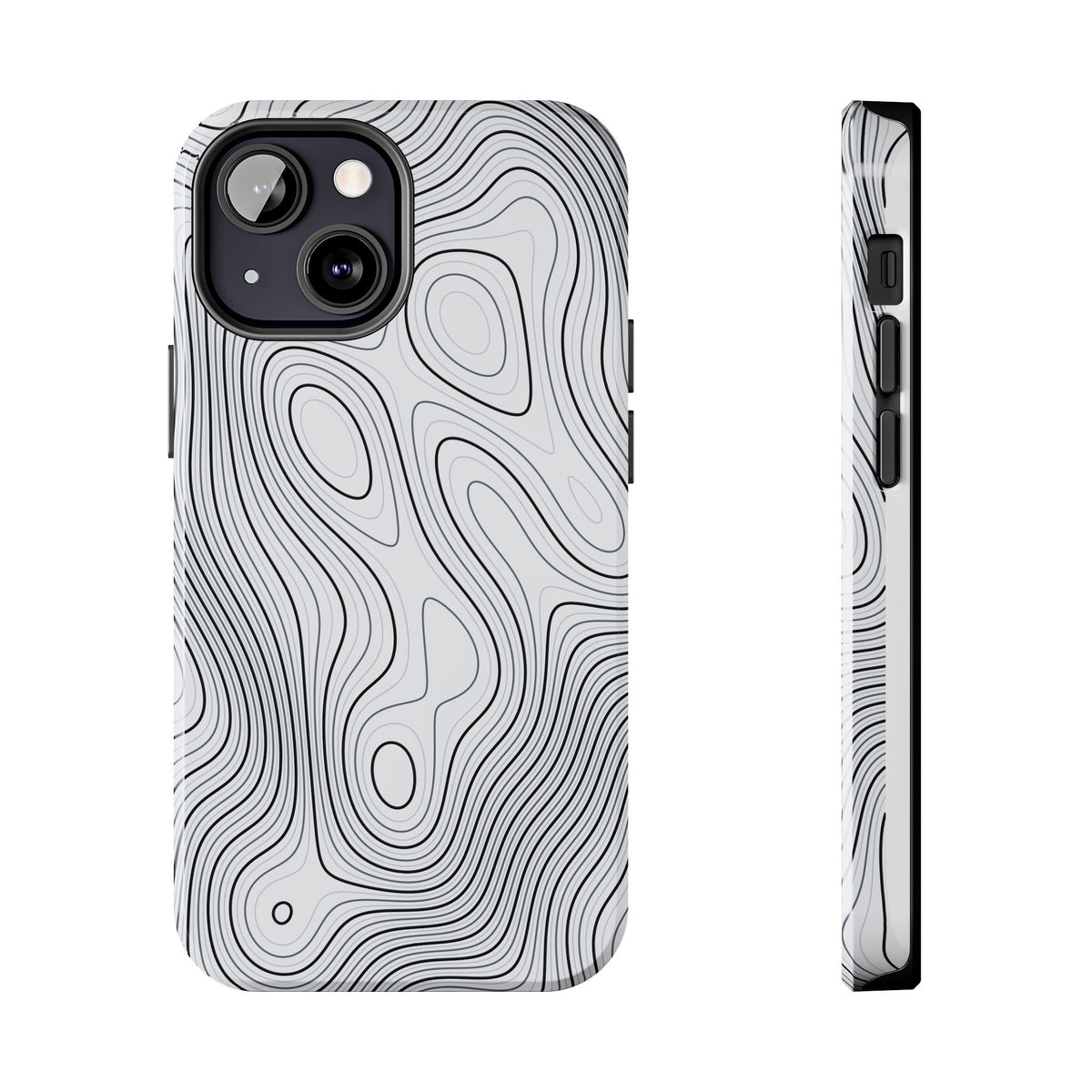 Lunar White Topo Phone Case – Tough Drop Protection iPhone & Samsung