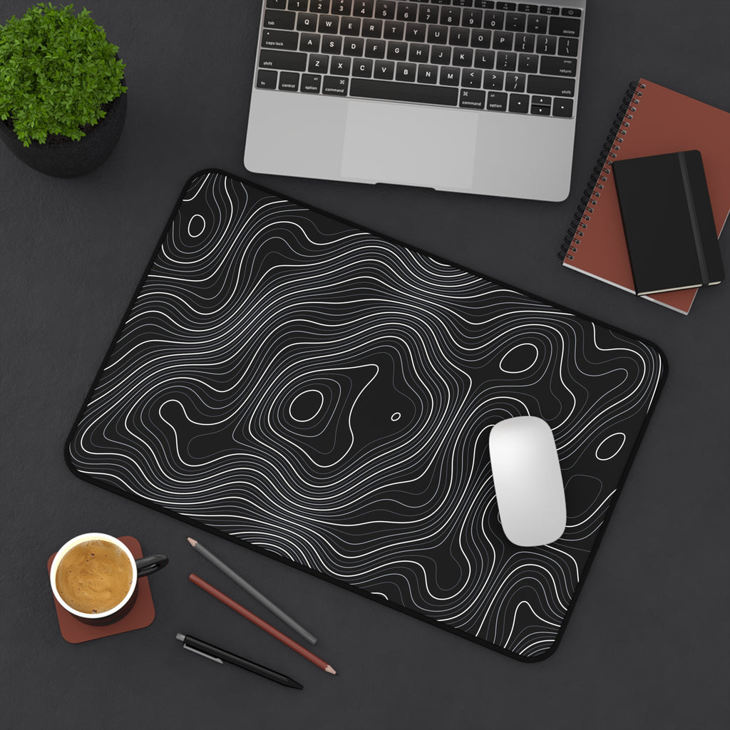 Stealth Topo Desk Mat – Non-Slip Neoprene Gaming & Office Pad