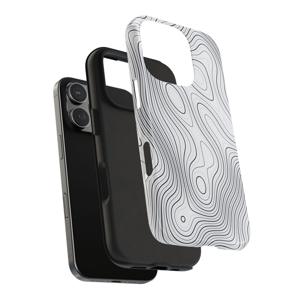 Lunar White Topo Phone Case – Tough Drop Protection iPhone & Samsung