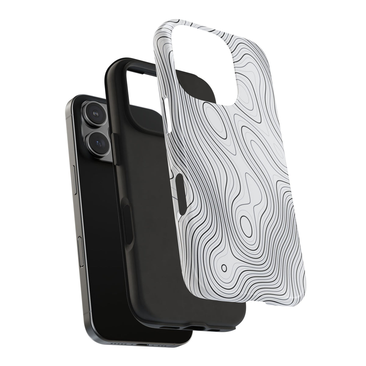 Lunar White Topo Phone Case – Tough Drop Protection iPhone & Samsung