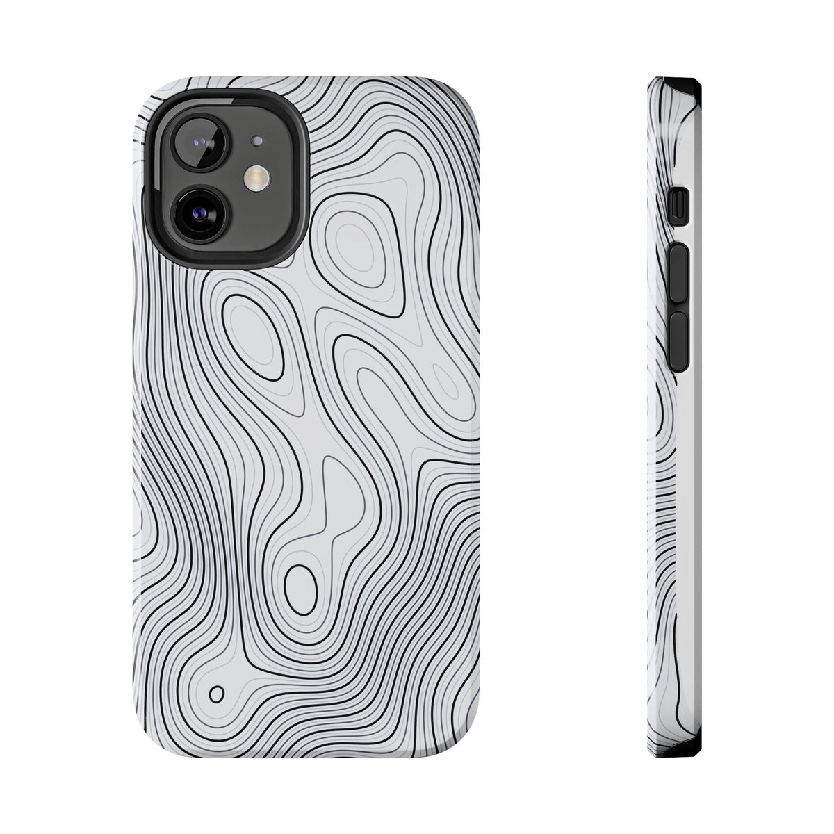 Lunar White Topo Phone Case – Tough Drop Protection iPhone & Samsung