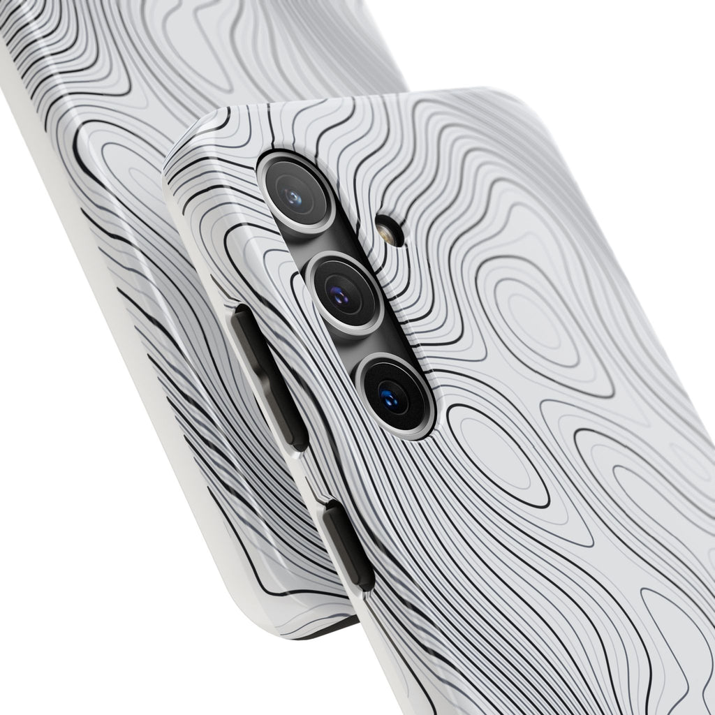 Lunar White Topo Phone Case – Tough Drop Protection iPhone & Samsung