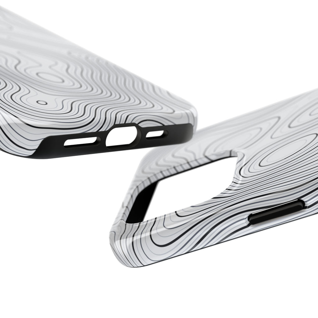 Lunar White Topo Phone Case – Tough Drop Protection iPhone & Samsung