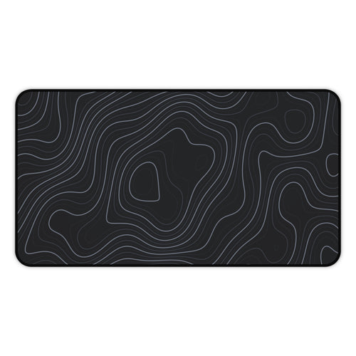 Obsidian Topo Desk Mat – Non-Slip Neoprene Gaming & Office Pad