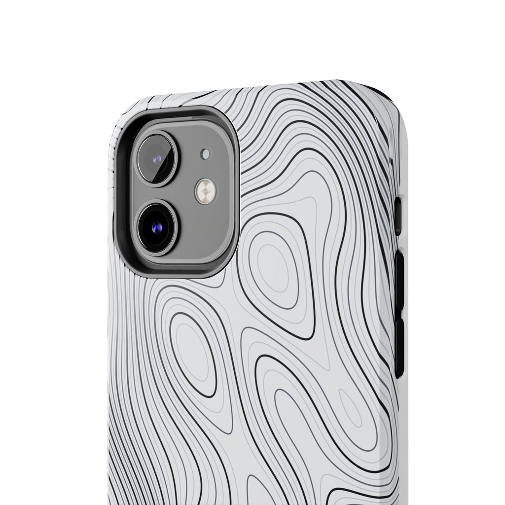 Lunar White Topo Phone Case – Tough Drop Protection iPhone & Samsung