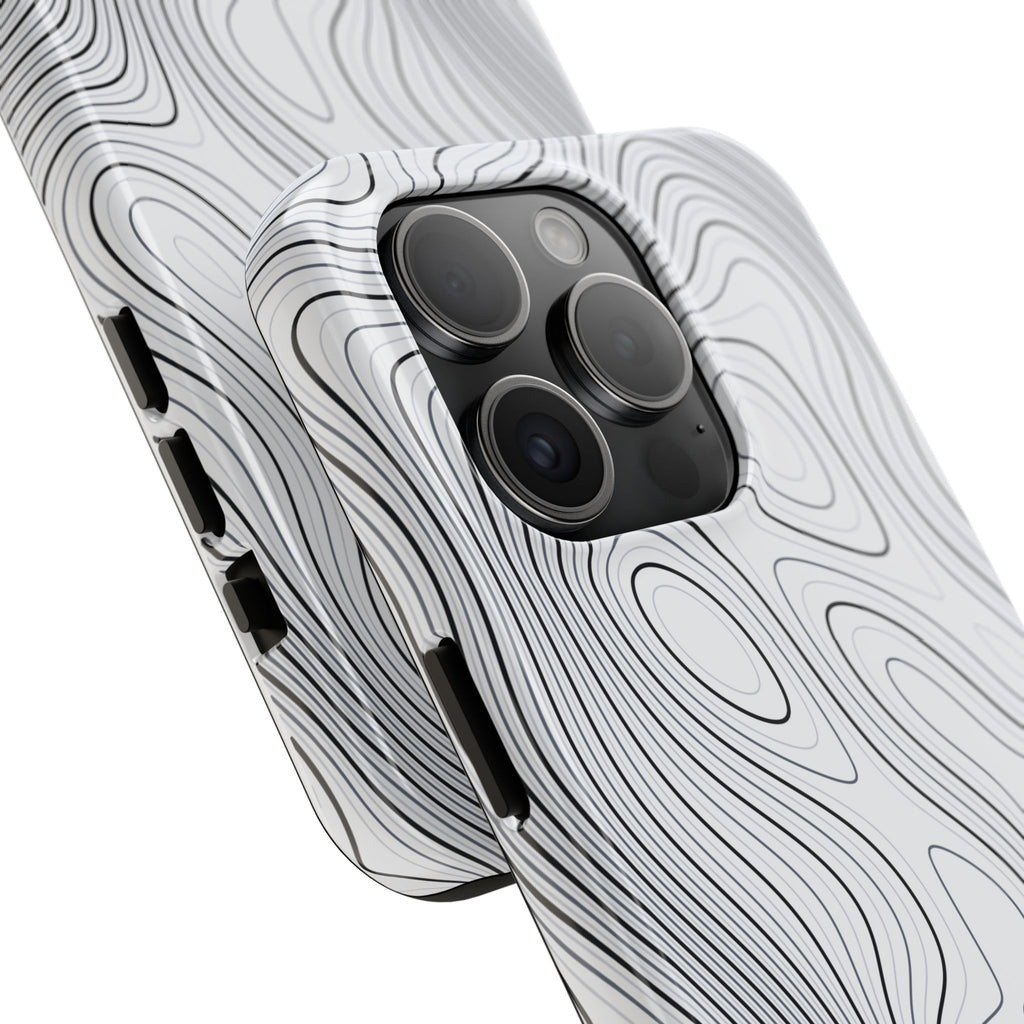 Lunar White Topo Phone Case – Tough Drop Protection iPhone & Samsung