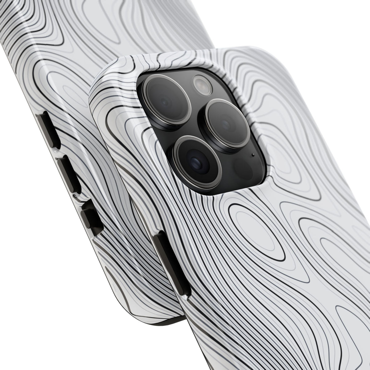 Lunar White Topo Phone Case – Tough Drop Protection iPhone & Samsung