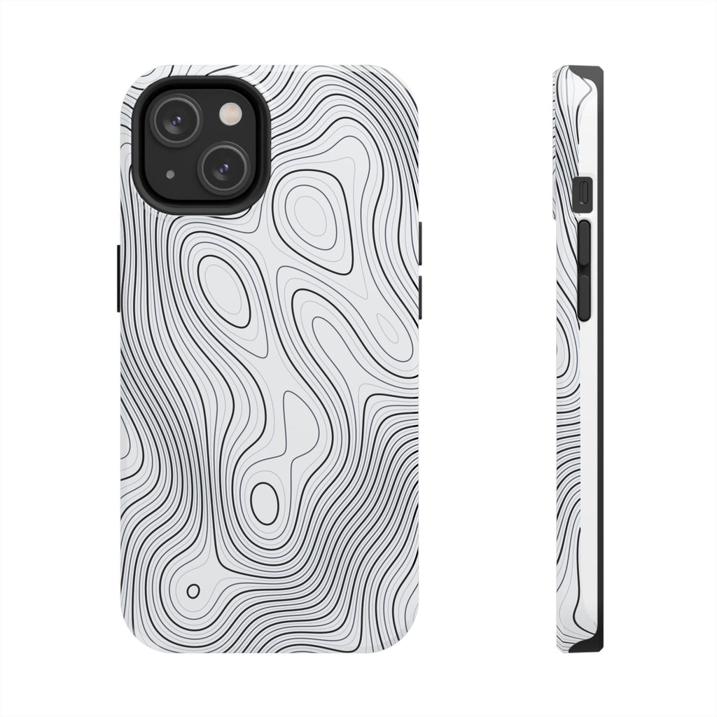 Lunar White Topo Phone Case – Tough Drop Protection iPhone & Samsung