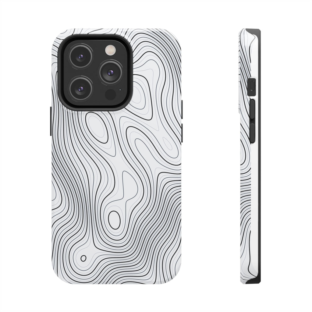 Lunar White Topo Phone Case – Tough Drop Protection iPhone & Samsung