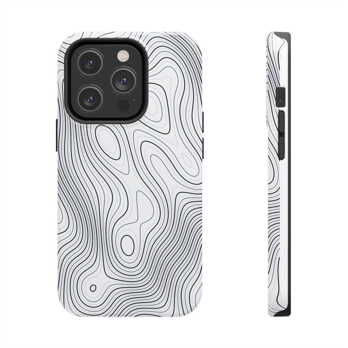 Lunar White Topo Phone Case – Tough Drop Protection iPhone & Samsung