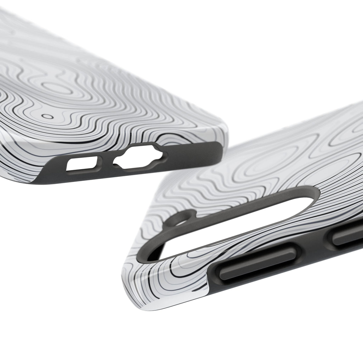 Lunar White Topo Phone Case – Tough Drop Protection iPhone & Samsung