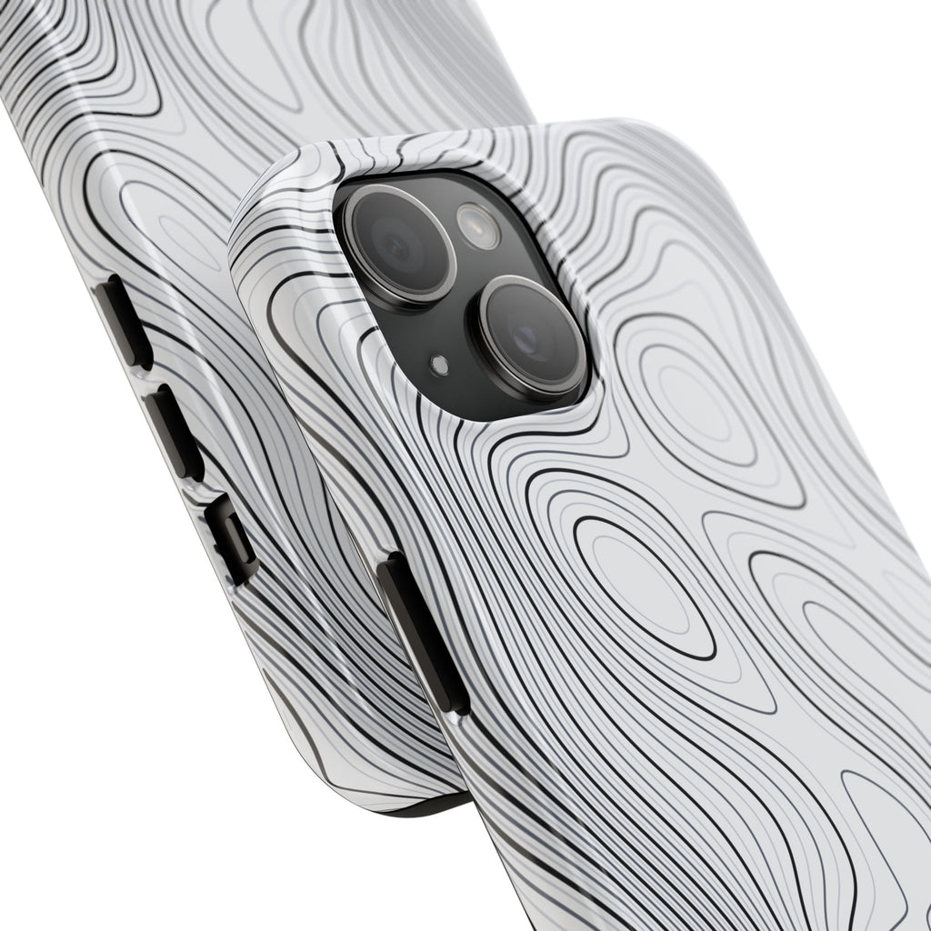 Lunar White Topo Phone Case – Tough Drop Protection iPhone & Samsung