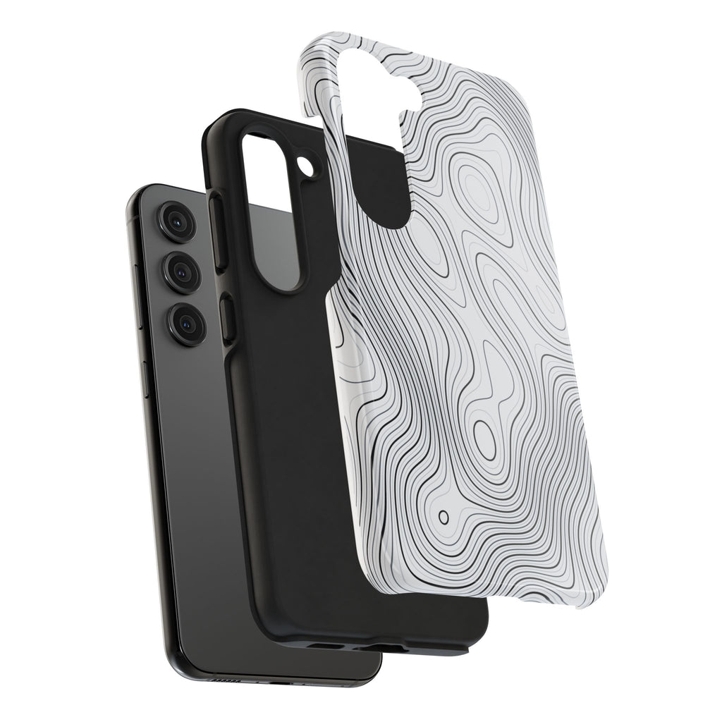Lunar White Topo Phone Case – Tough Drop Protection iPhone & Samsung
