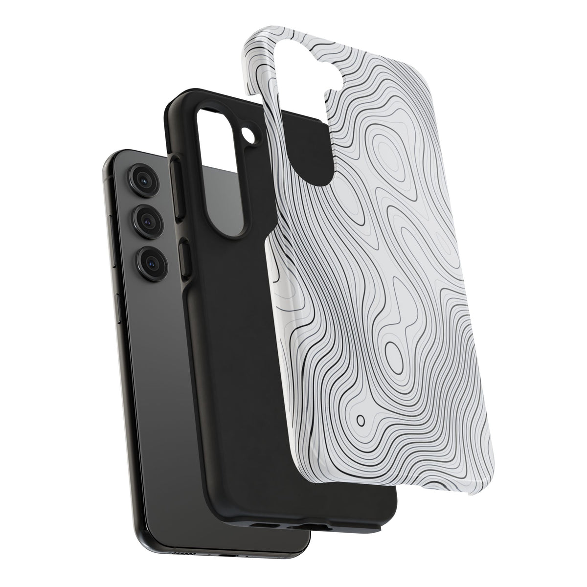 Lunar White Topo Phone Case – Tough Drop Protection iPhone & Samsung