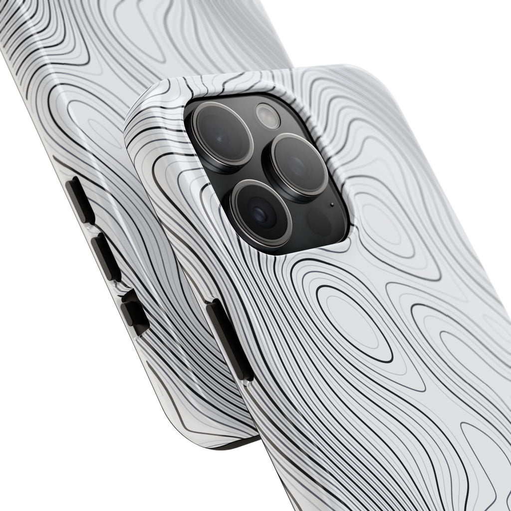 Lunar White Topo Phone Case – Tough Drop Protection iPhone & Samsung