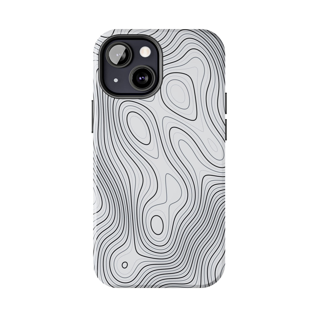 Lunar White Topo Phone Case – Tough Drop Protection iPhone & Samsung