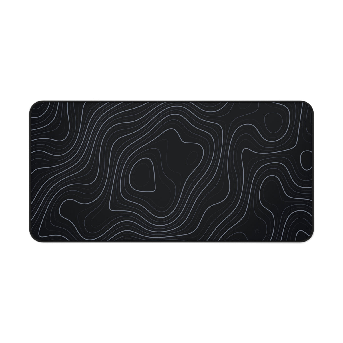 Obsidian Topo Desk Mat – Non-Slip Neoprene Gaming & Office Pad