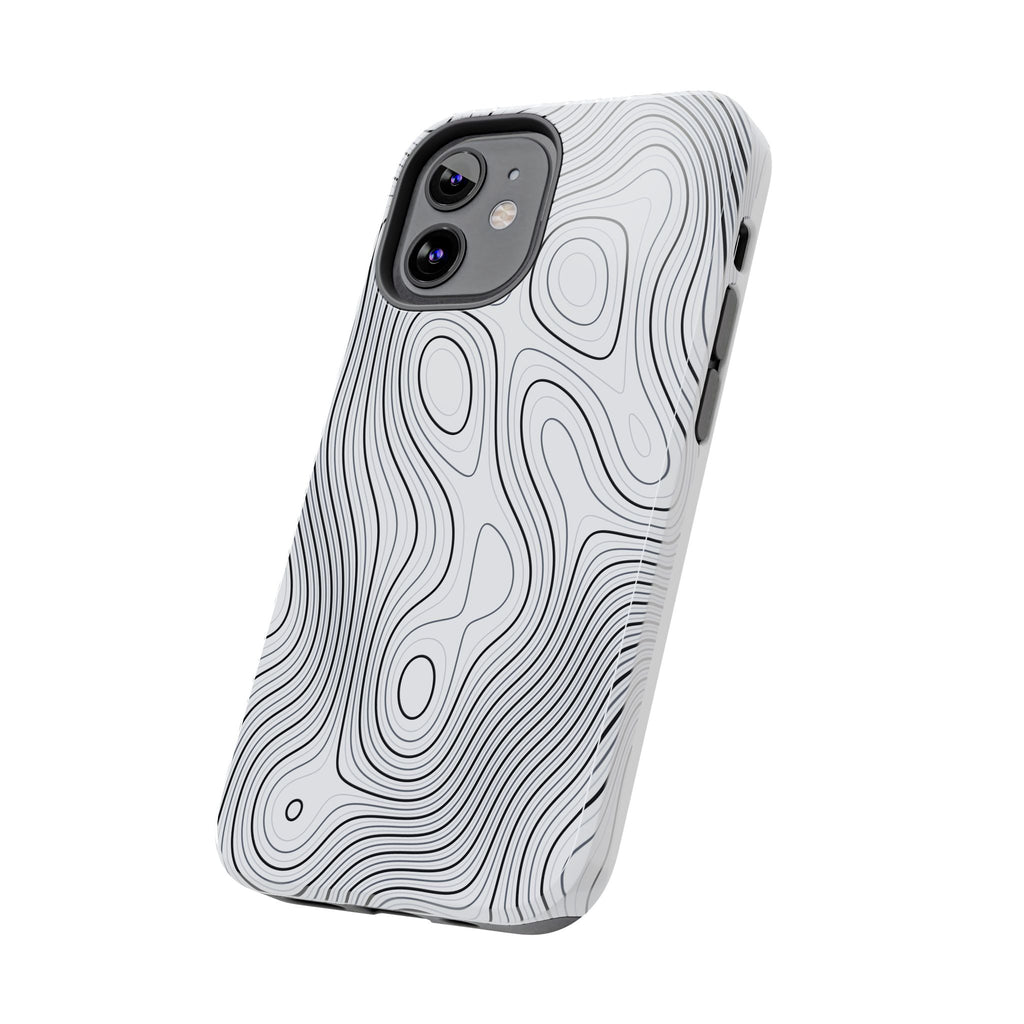 Lunar White Topo Phone Case – Tough Drop Protection iPhone & Samsung