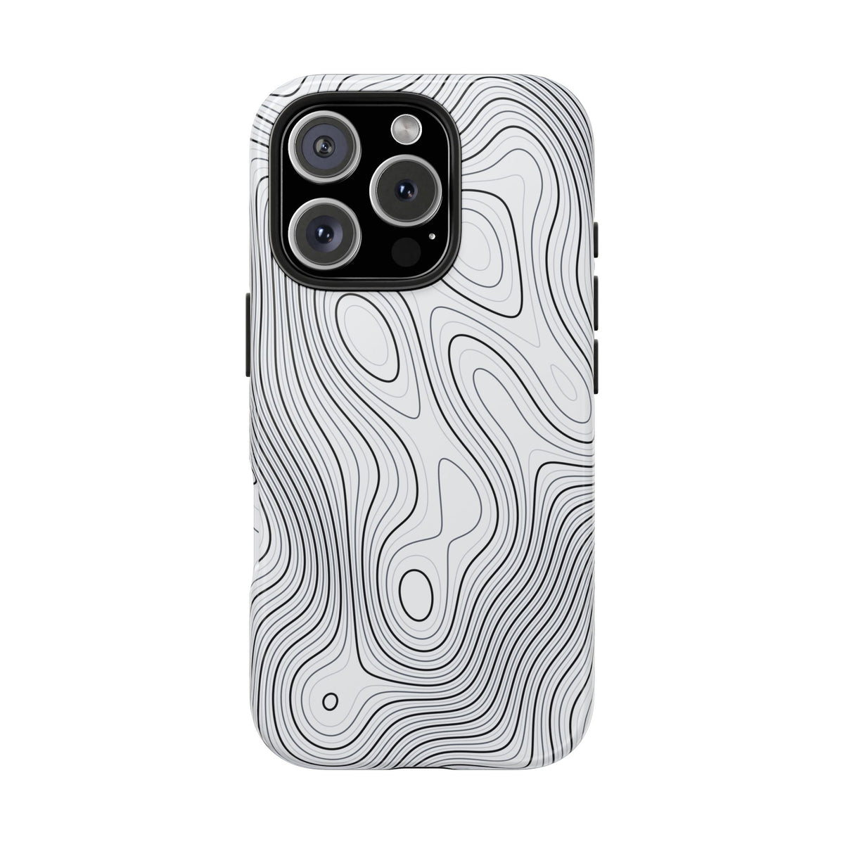 Lunar White Topo Phone Case – Tough Drop Protection iPhone & Samsung