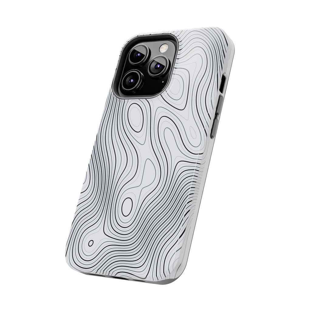 Lunar White Topo Phone Case – Tough Drop Protection iPhone & Samsung