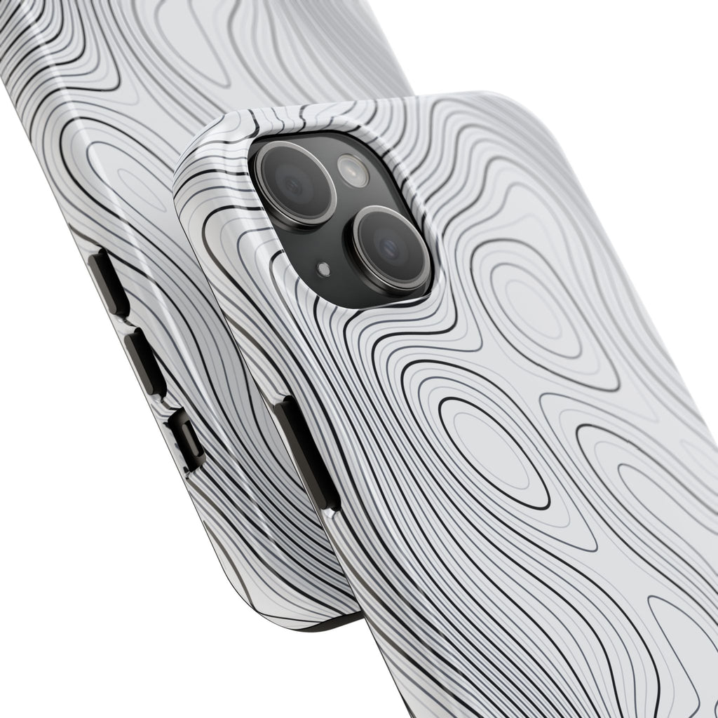 Lunar White Topo Phone Case – Tough Drop Protection iPhone & Samsung