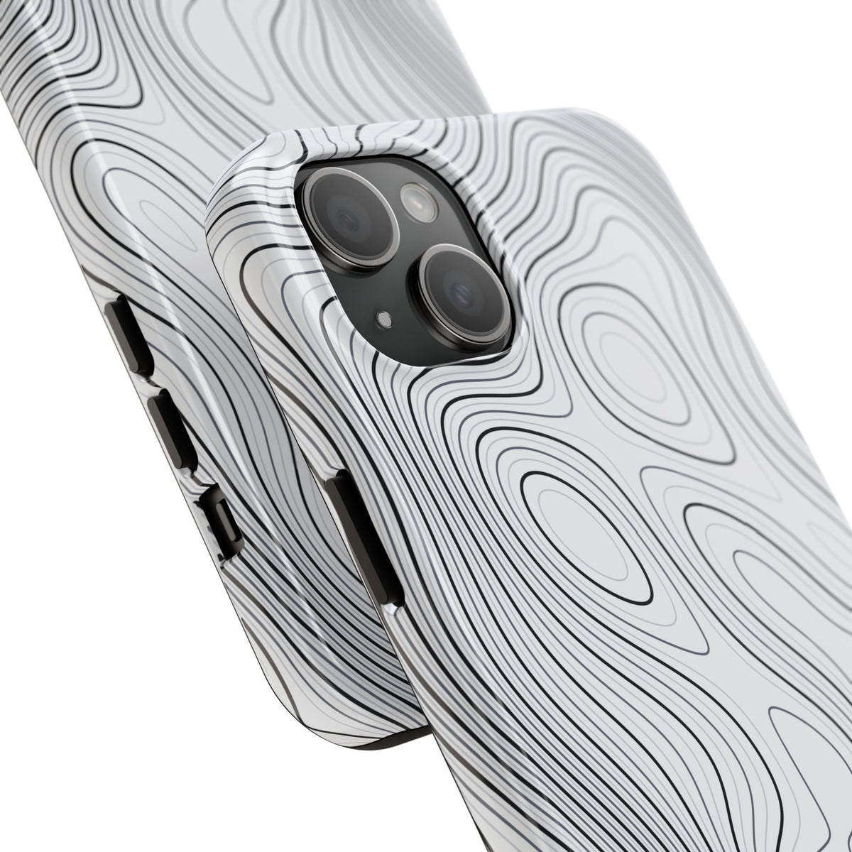 Lunar White Topo Phone Case – Tough Drop Protection iPhone & Samsung