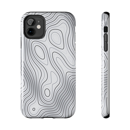 Lunar White Topo Phone Case – Tough Drop Protection iPhone & Samsung