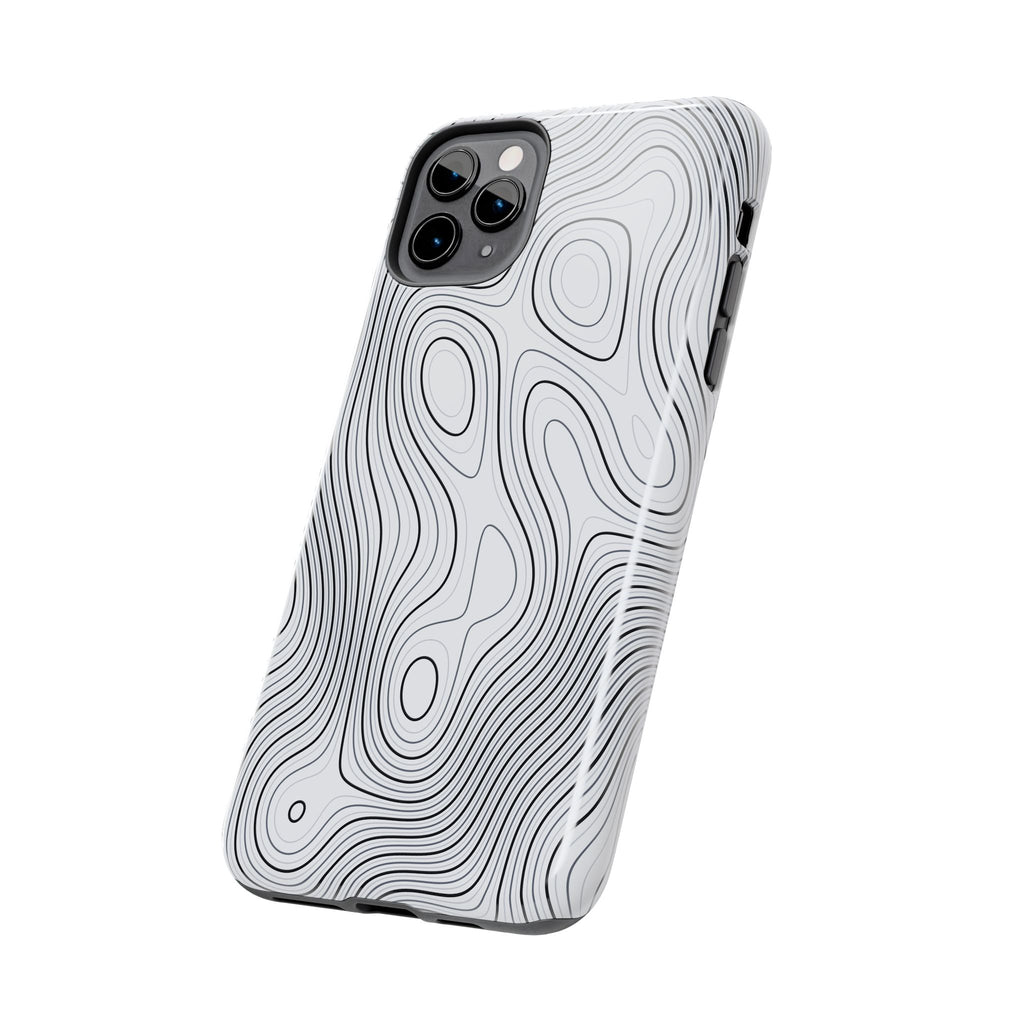 Lunar White Topo Phone Case – Tough Drop Protection iPhone & Samsung