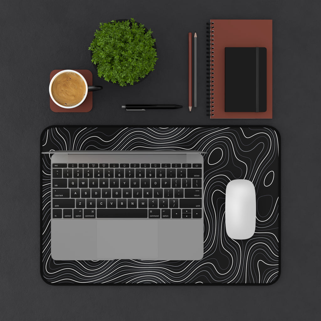 Stealth Topo Desk Mat – Non-Slip Neoprene Gaming & Office Pad