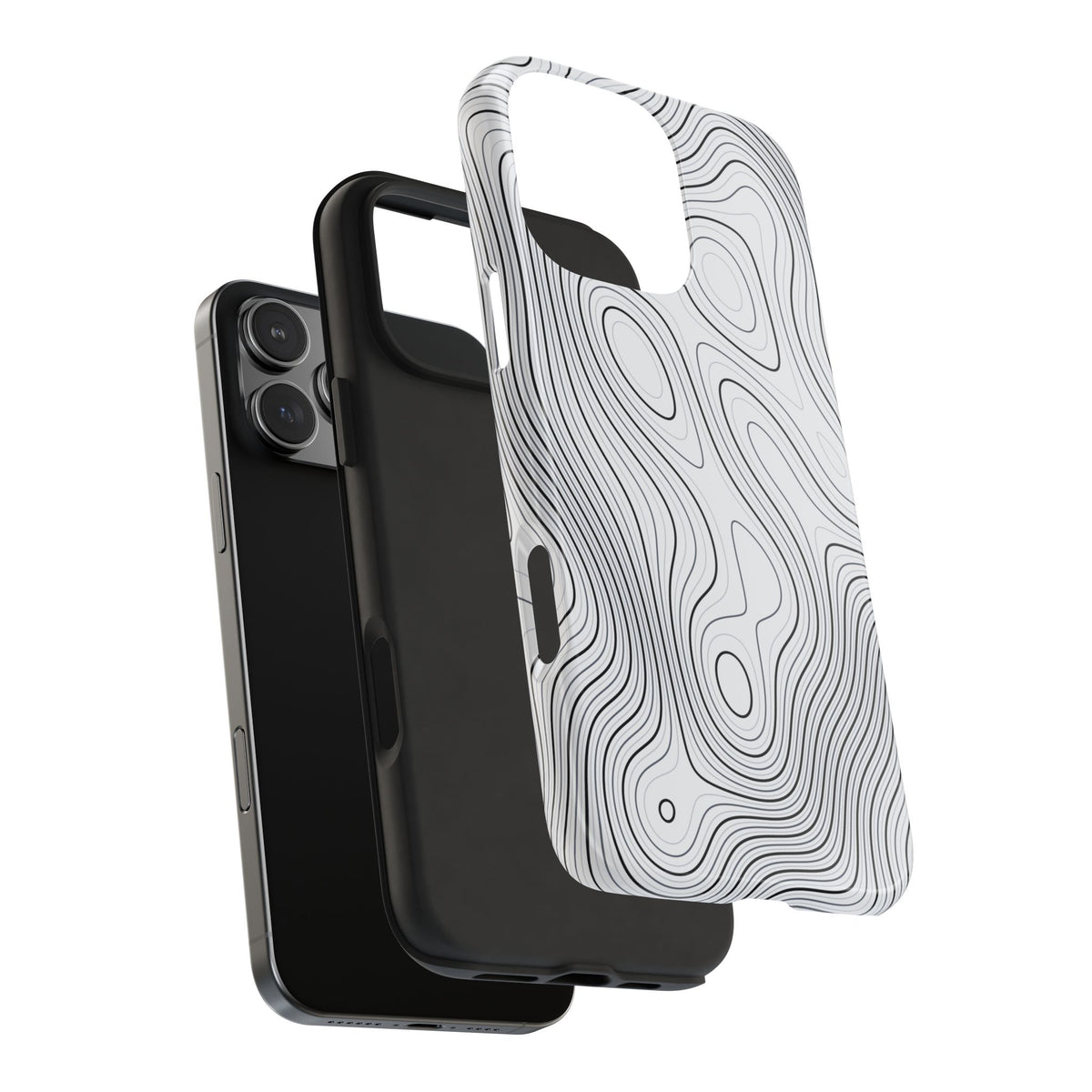 Lunar White Topo Phone Case – Tough Drop Protection iPhone & Samsung