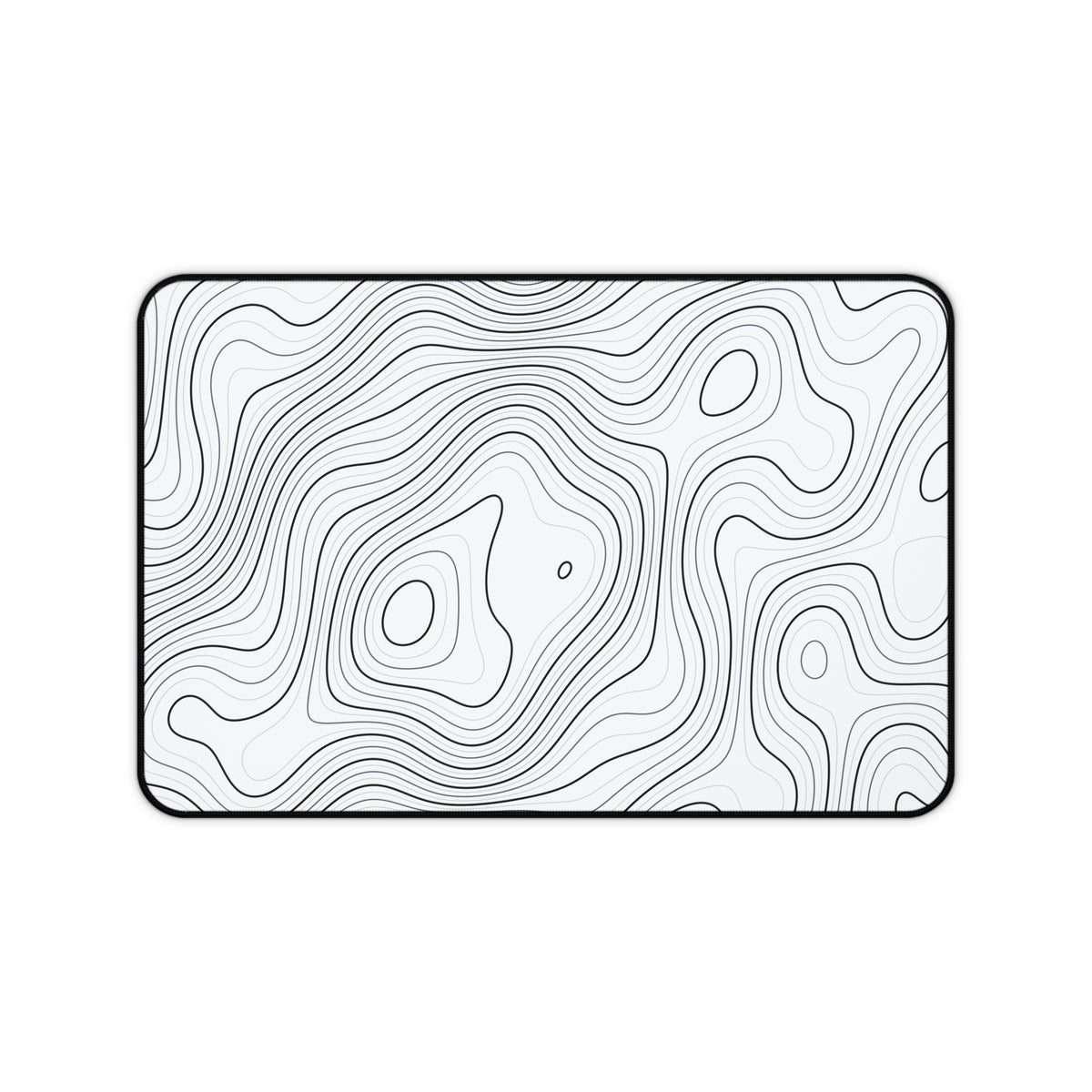 Lunar White Topo Desk Mat – Non-Slip Neoprene Gaming & Office Pad