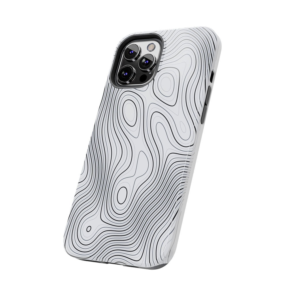 Lunar White Topo Phone Case – Tough Drop Protection iPhone & Samsung