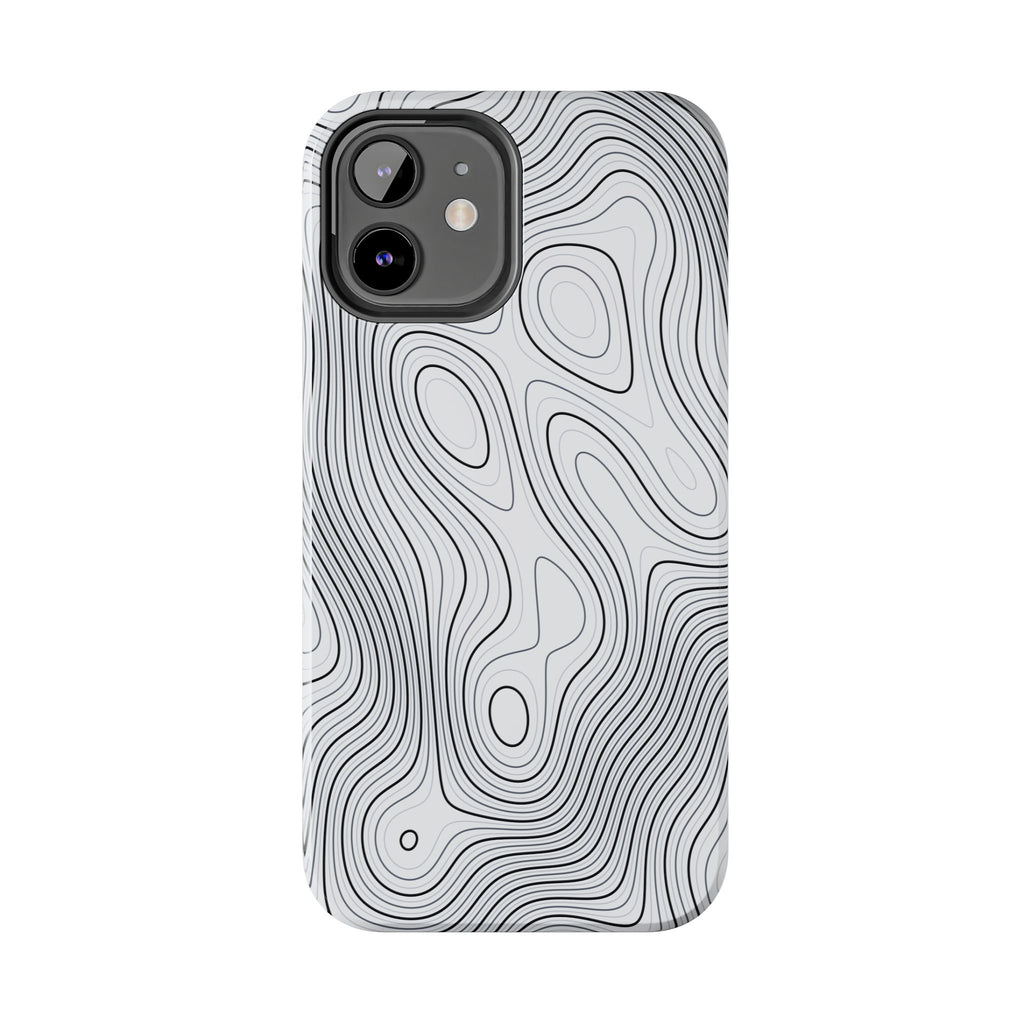 Lunar White Topo Phone Case – Tough Drop Protection iPhone & Samsung