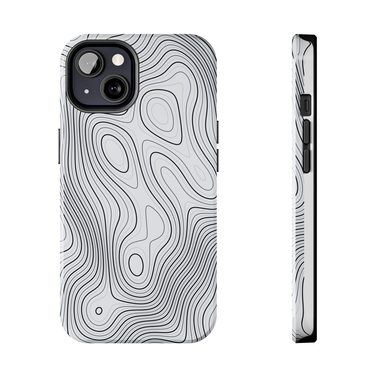Lunar White Topo Phone Case – Tough Drop Protection iPhone & Samsung