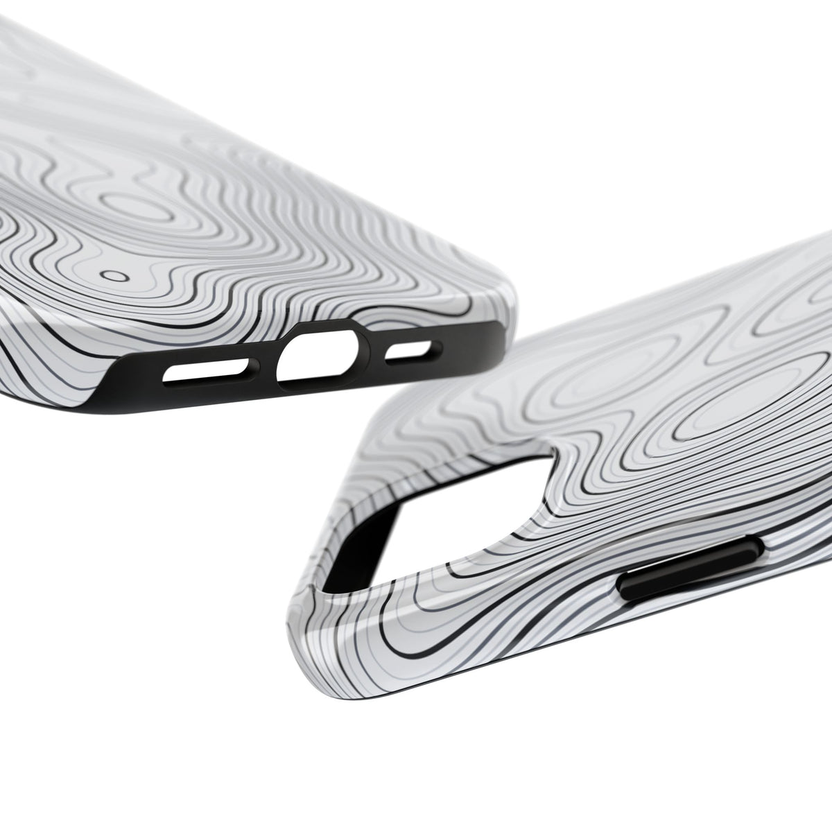 Lunar White Topo Phone Case – Tough Drop Protection iPhone & Samsung