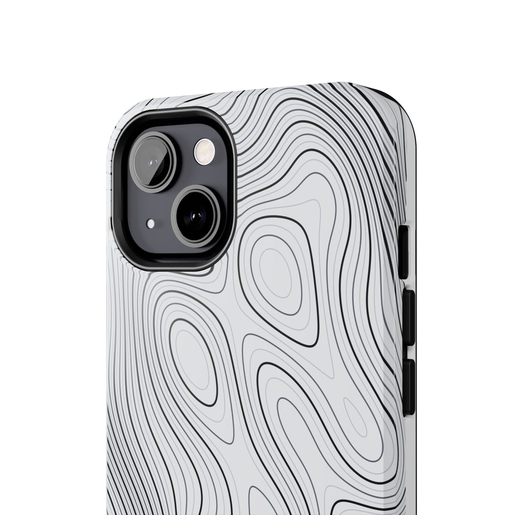 Lunar White Topo Phone Case – Tough Drop Protection iPhone & Samsung