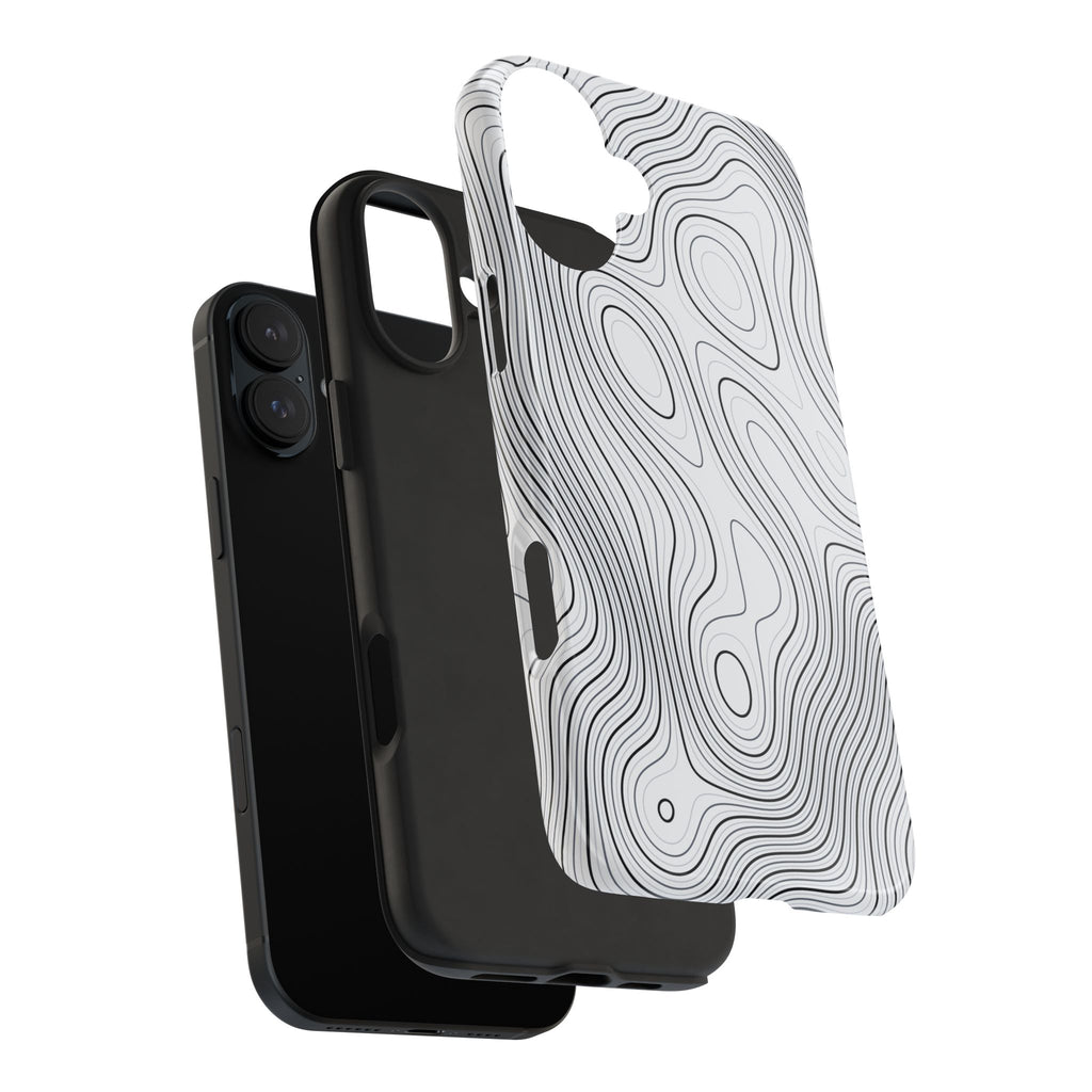 Lunar White Topo Phone Case – Tough Drop Protection iPhone & Samsung