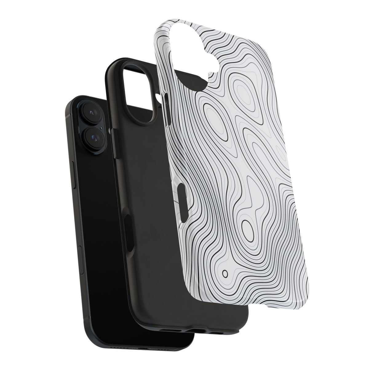 Lunar White Topo Phone Case – Tough Drop Protection iPhone & Samsung