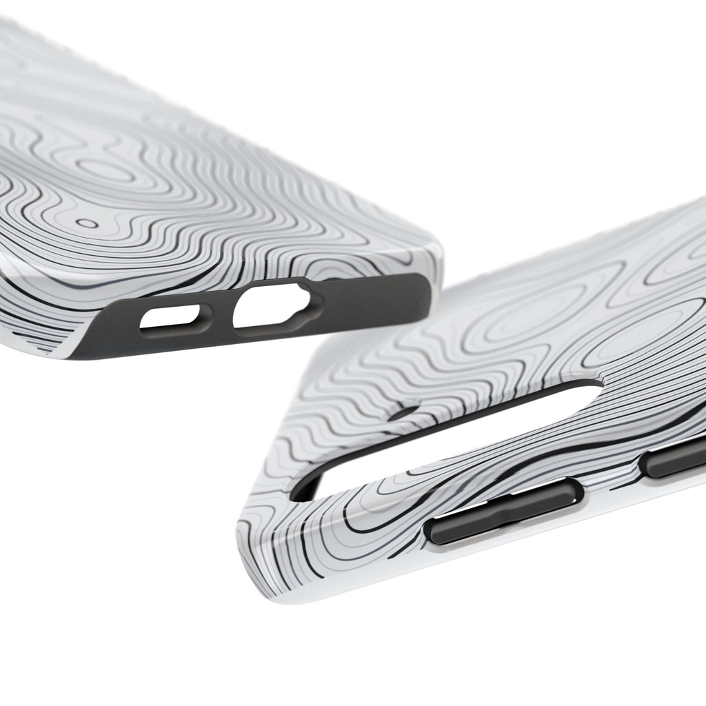 Lunar White Topo Phone Case – Tough Drop Protection iPhone & Samsung