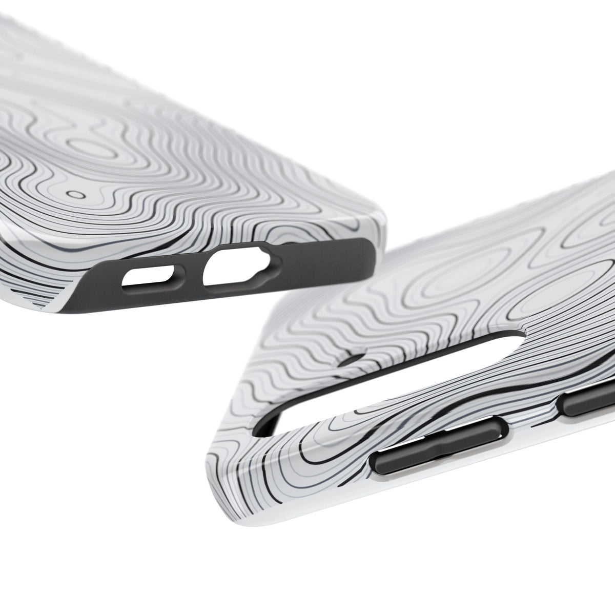 Lunar White Topo Phone Case – Tough Drop Protection iPhone & Samsung