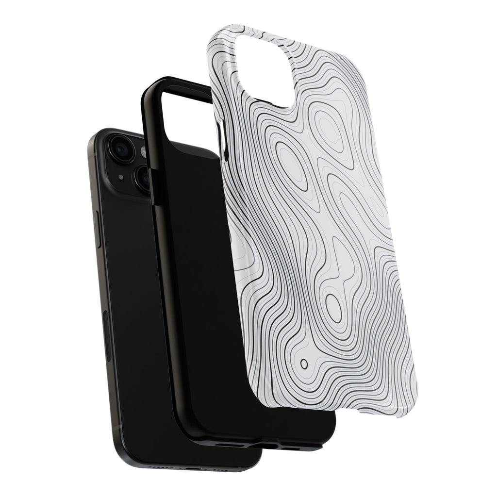 Lunar White Topo Phone Case – Tough Drop Protection iPhone & Samsung
