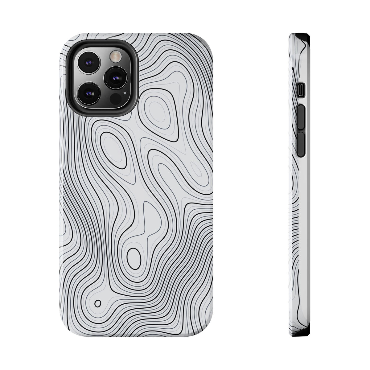 Lunar White Topo Phone Case – Tough Drop Protection iPhone & Samsung