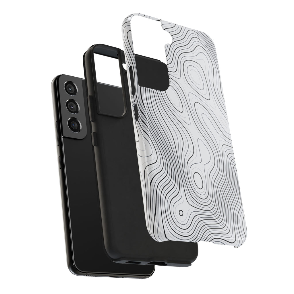Lunar White Topo Phone Case – Tough Drop Protection iPhone & Samsung