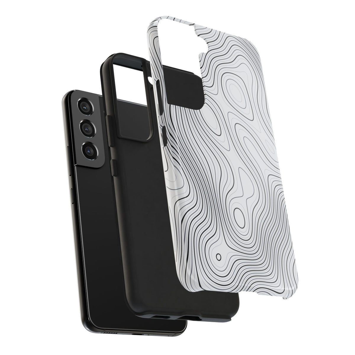 Lunar White Topo Phone Case – Tough Drop Protection iPhone & Samsung