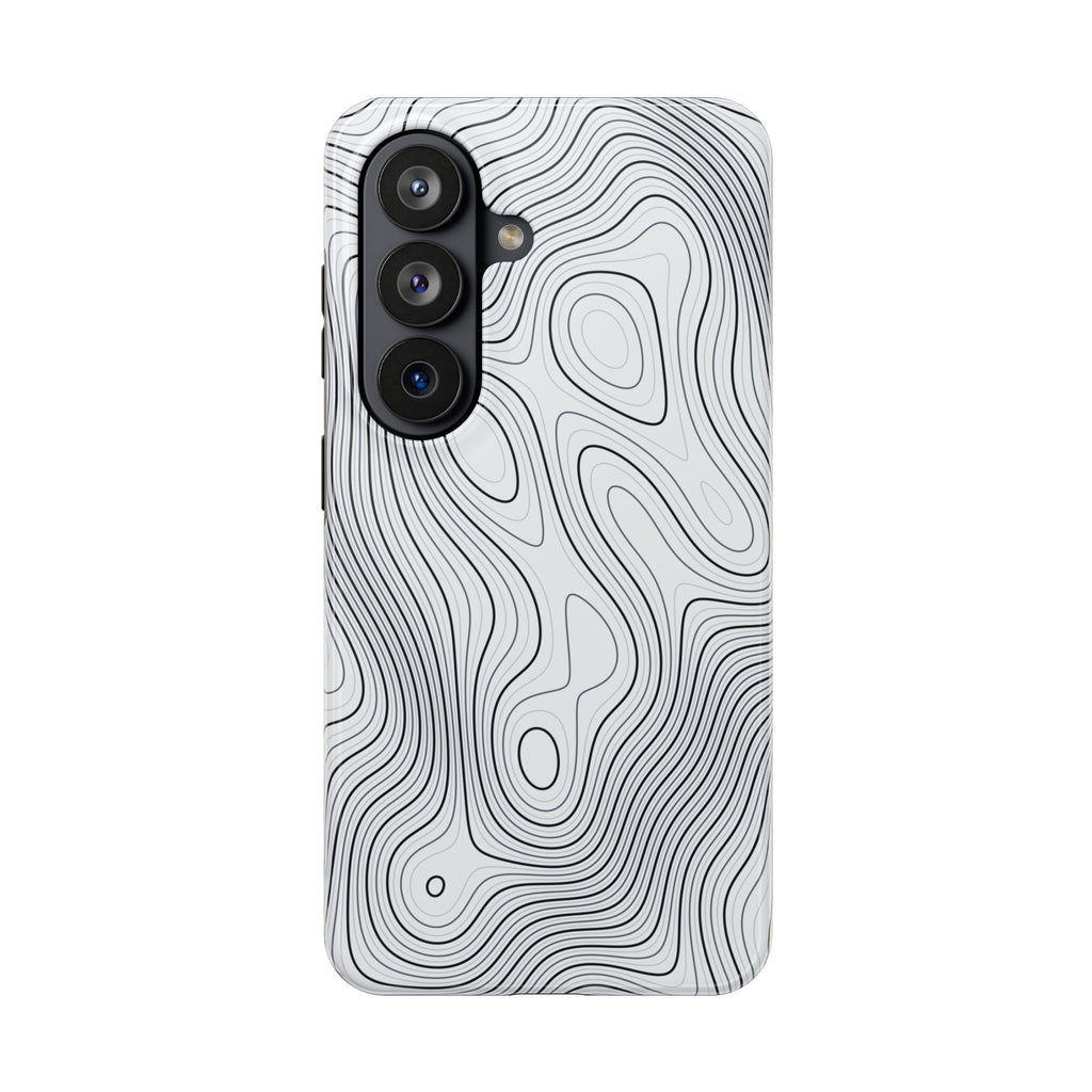 Lunar White Topo Phone Case – Tough Drop Protection iPhone & Samsung