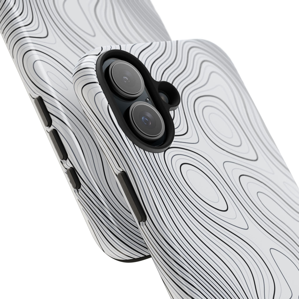 Lunar White Topo Phone Case – Tough Drop Protection iPhone & Samsung